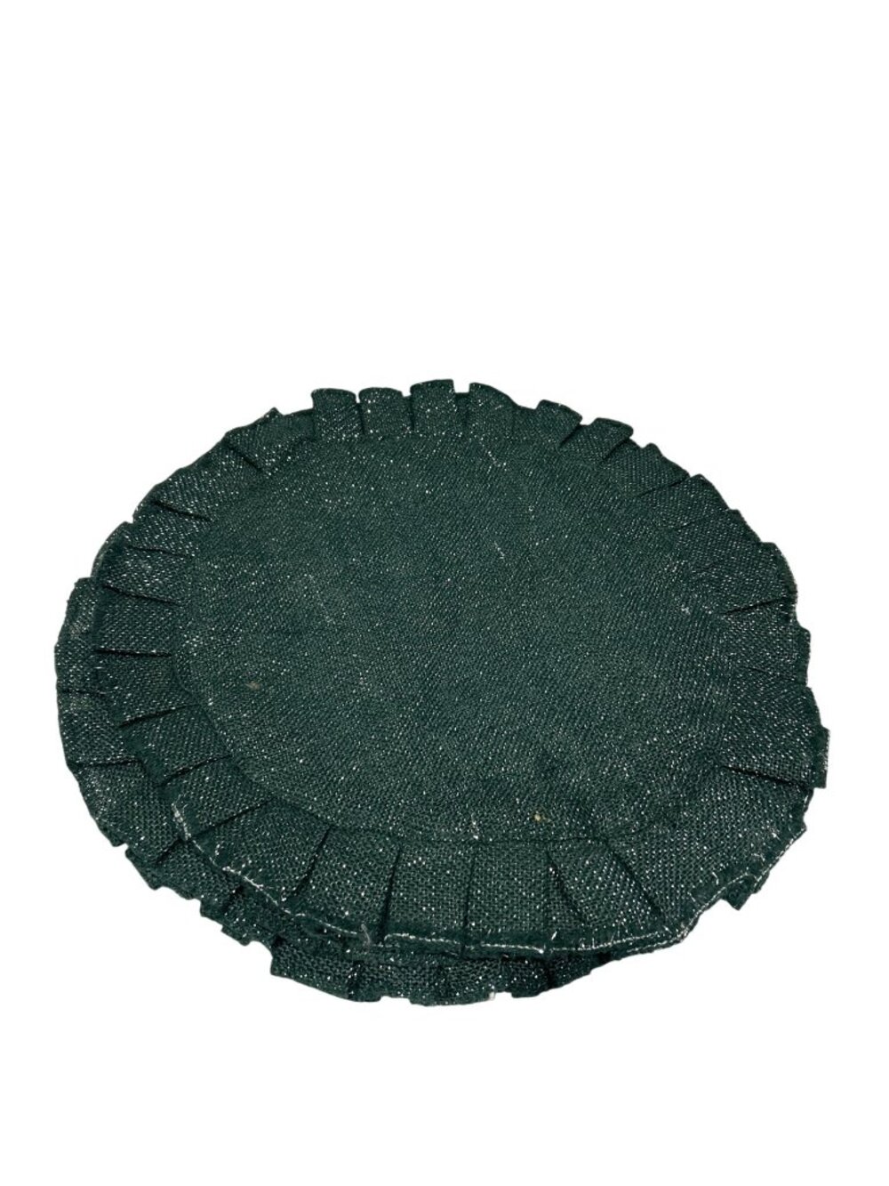 Nicole Miller Home Round Green Decorative Placemat With Metallic Detailing 16" D